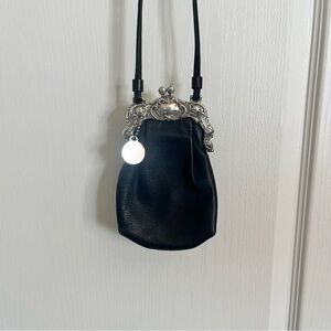 Elegant Brighton Black Leather Women's Bag. One World Purse